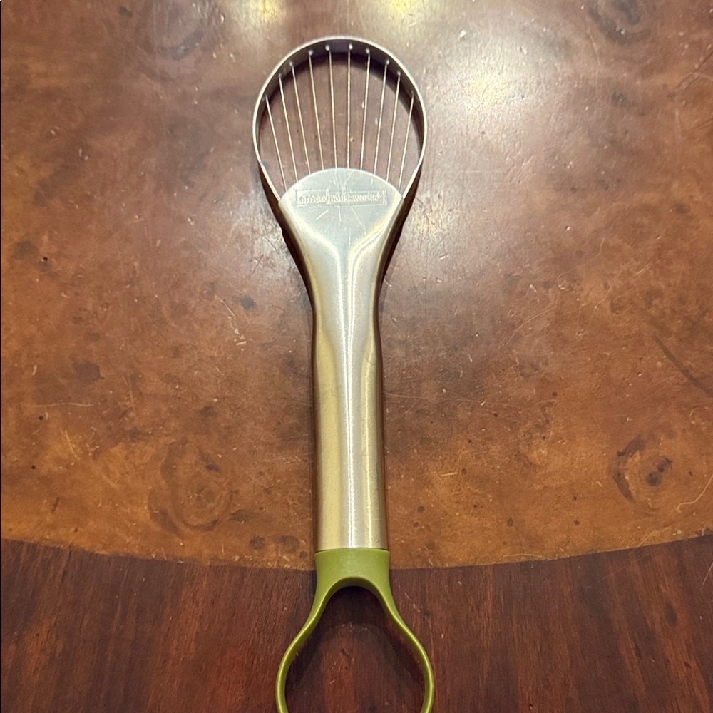 Stainless Steel Avocado Slicer with Green Handle